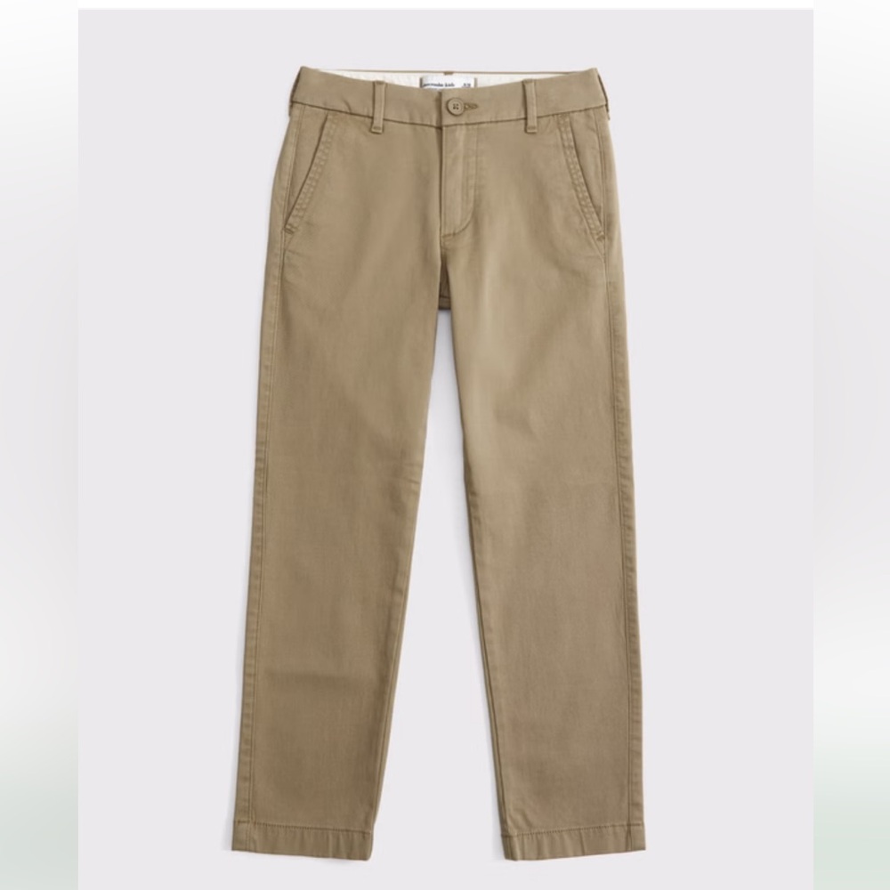 Abercrombie Kids Tan straight Twill Chinos 9/10 Long